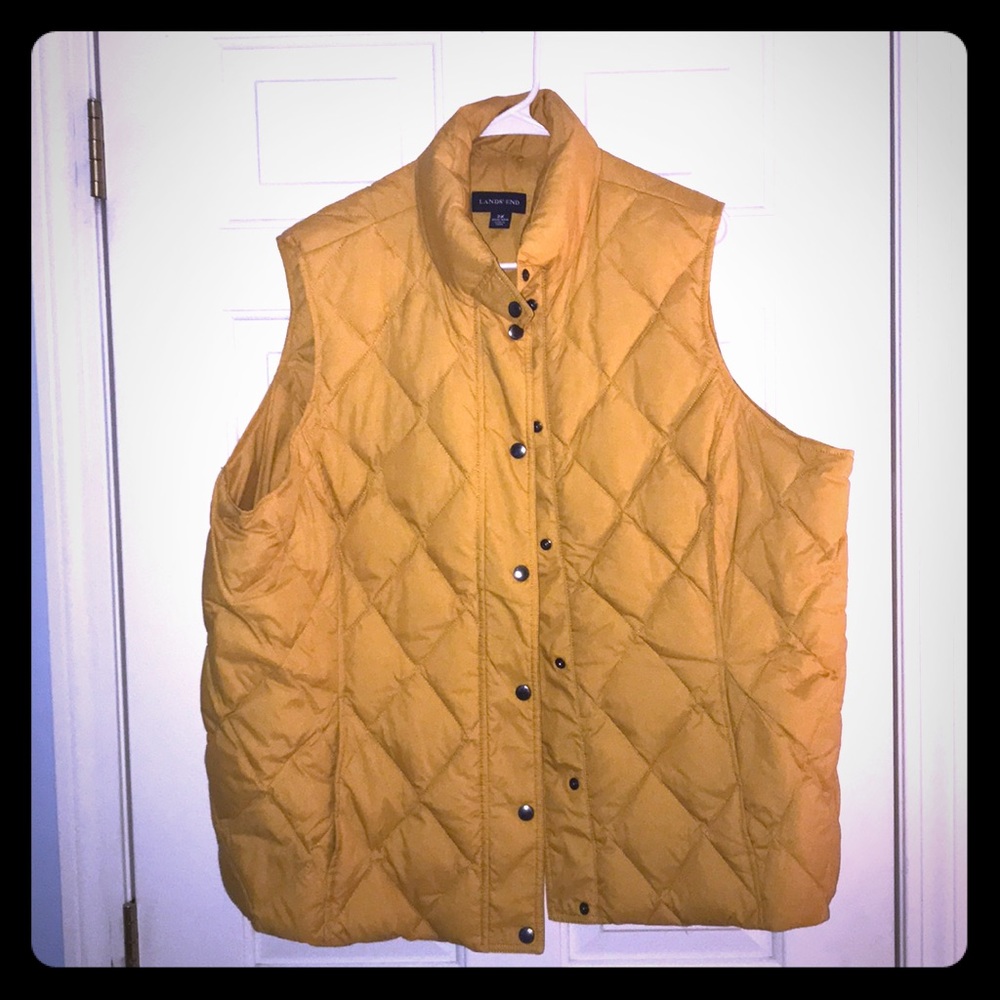 Lands End Mustard Vest